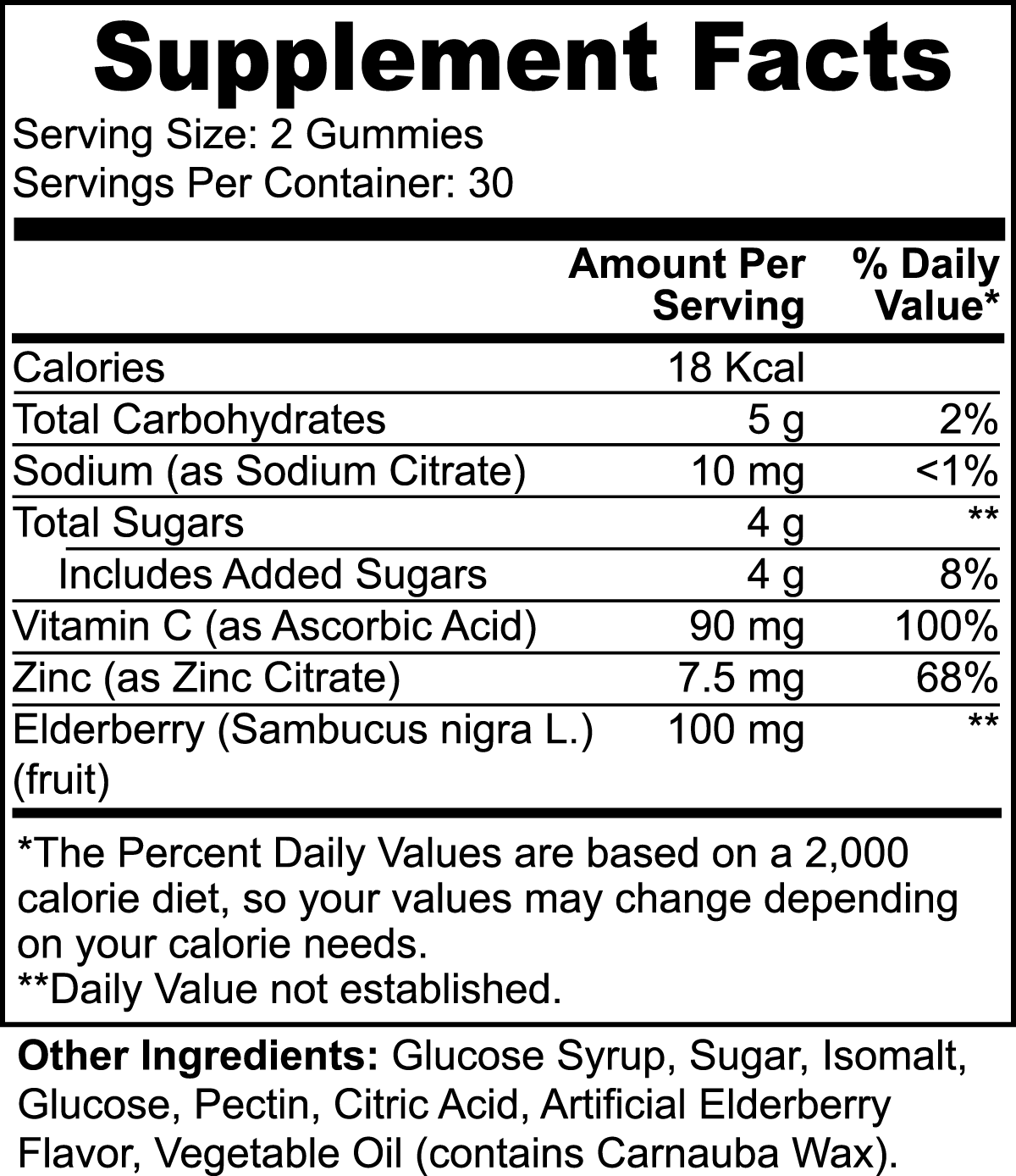 Elderberry Plus Gummies With Vitamin C & Zinc